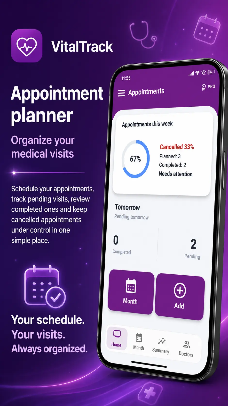 Medical appointments organization and professionals directory