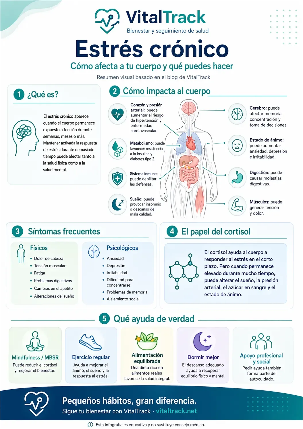 Infographic about how chronic stress affects the body