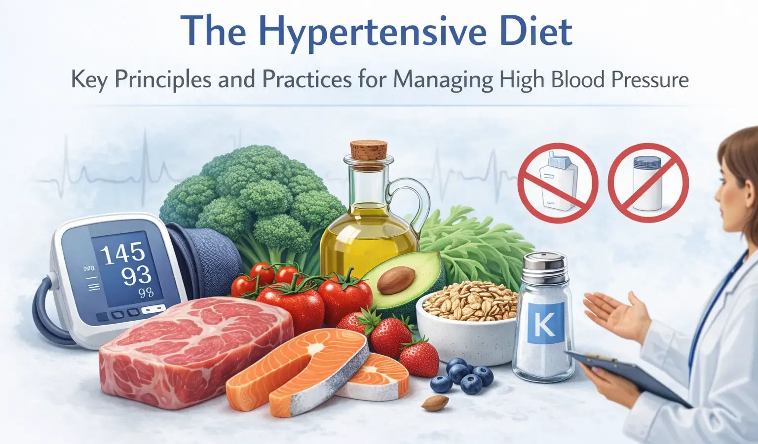 The Hypertensive Diet: Key Principles and Practices for Managing High Blood Pressure