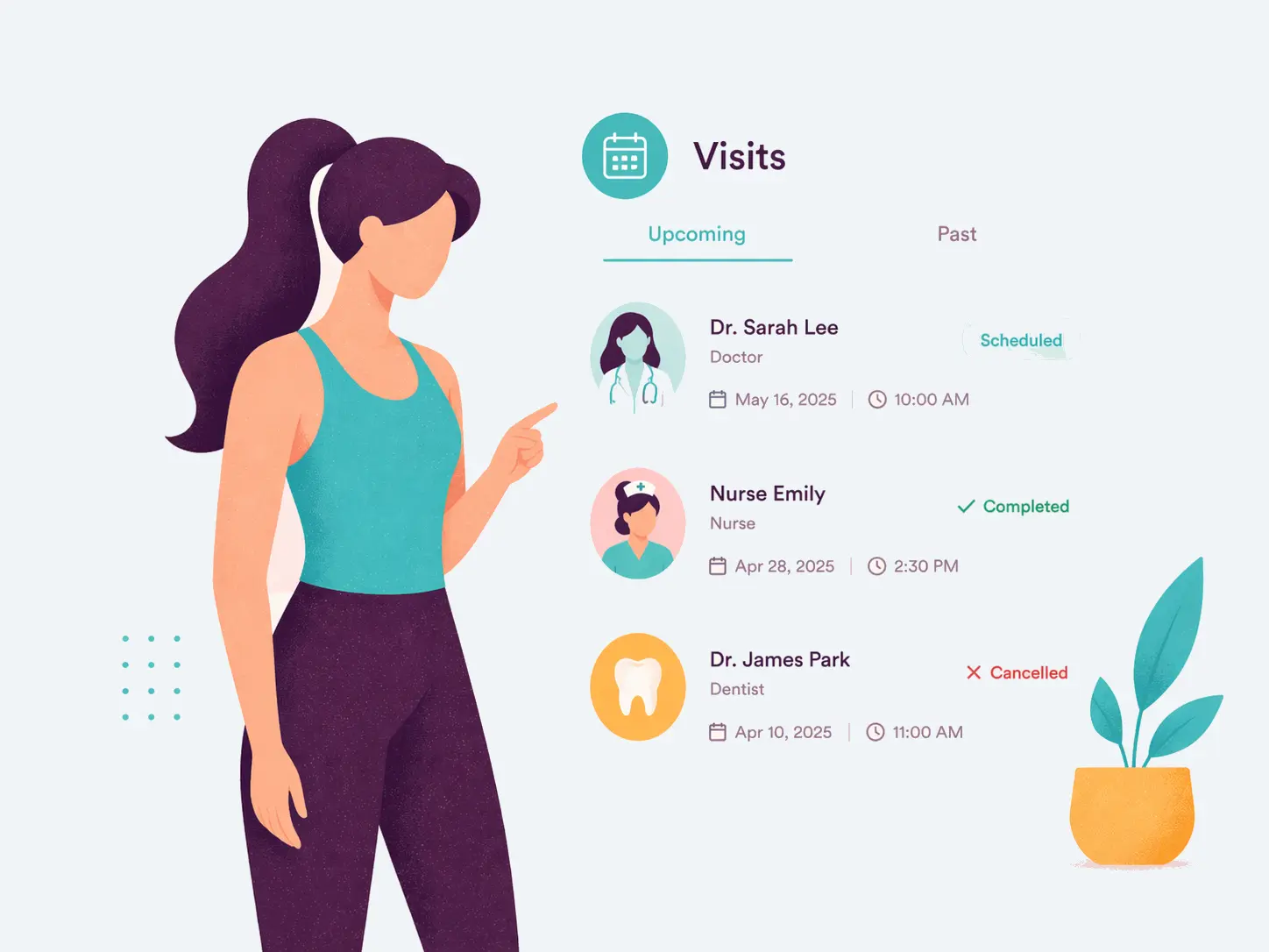Medical appointments and visit follow-up flow